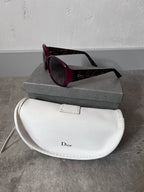 Christian Dior Frisson 2 Cannage Sunglasses Red Brown Women