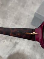 Christian Dior Frisson 2 Cannage Sunglasses Red Brown Women