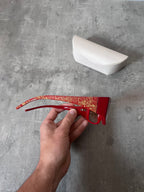 2000s Jean Paul Gaultier SJP500 Hawaiian Print Sunglasses Red Unisex