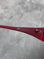 2000s Jean Paul Gaultier SJP500 Hawaiian Print Sunglasses Red Unisex