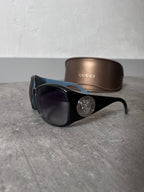 Gucci GG 3027/S Side Logo Crest Sunglasses Black Women