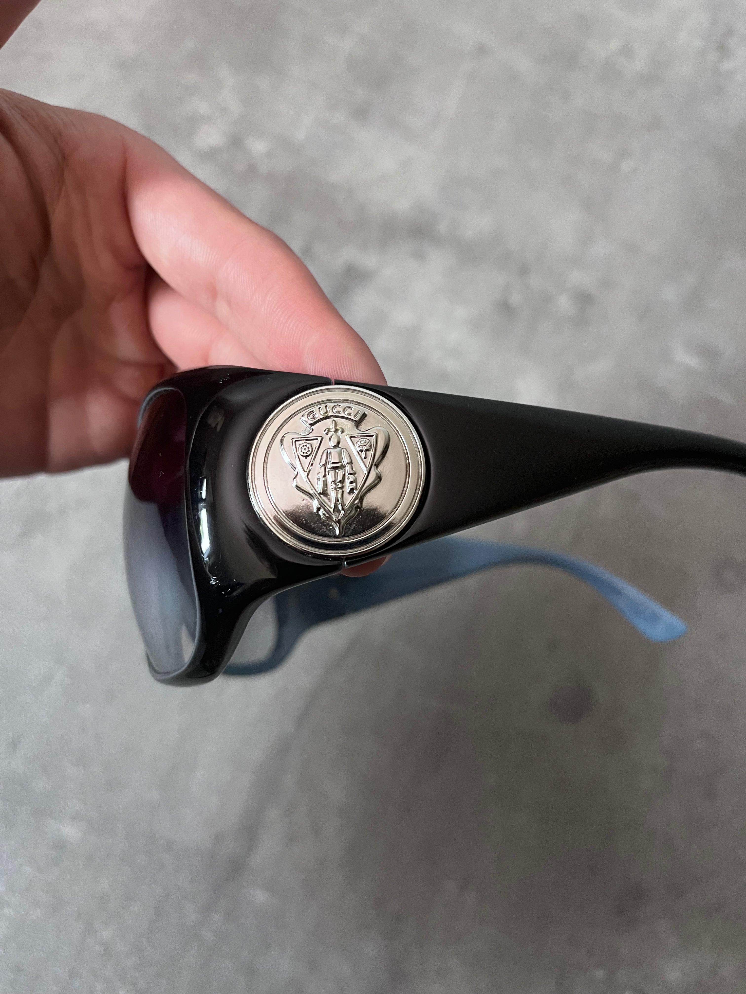 Gucci GG 3027/S Side Logo Crest Sunglasses Black Women