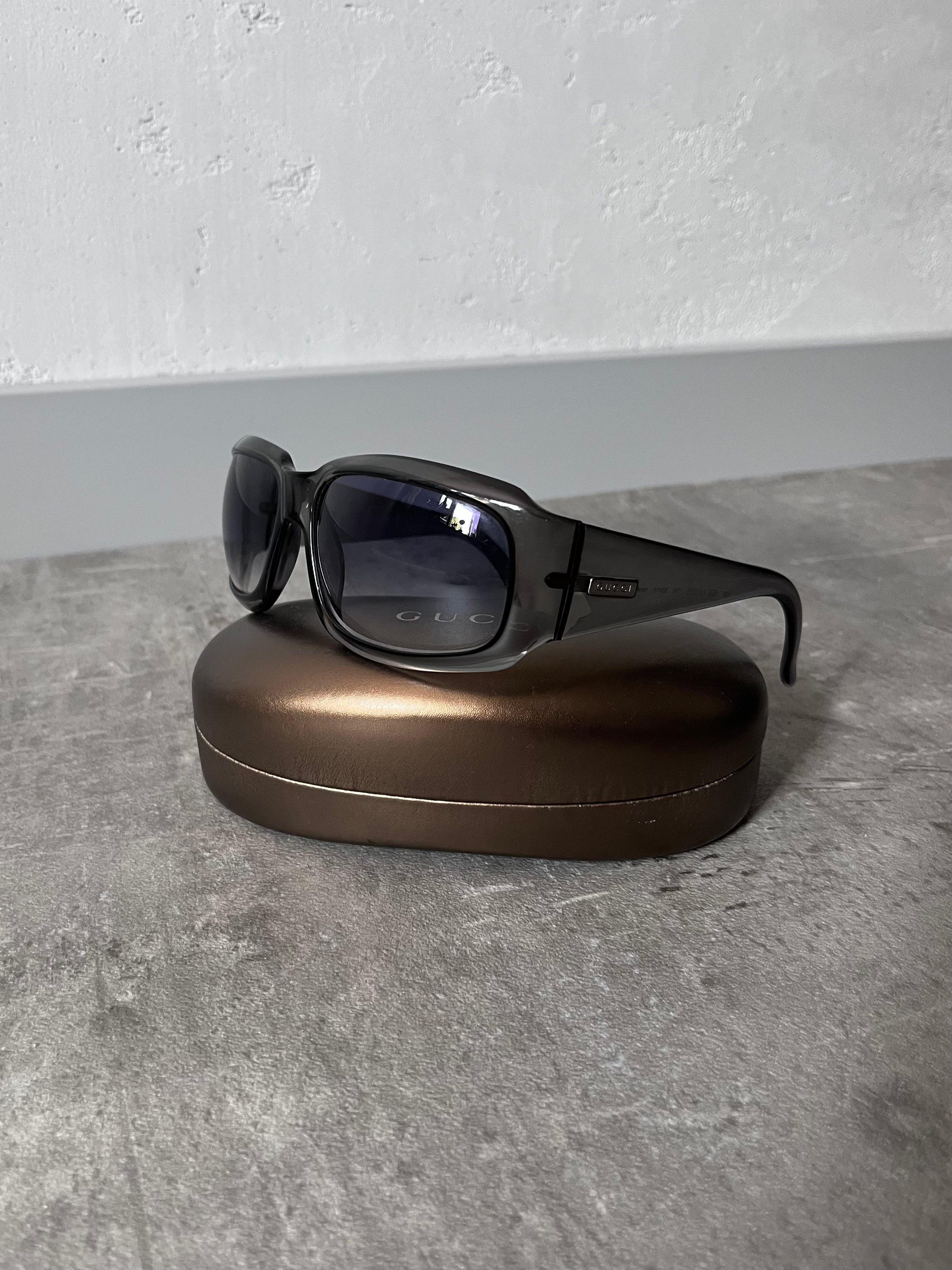 Gucci GG 1402/S Side Logo Sunglasses Grey Green Unisex
