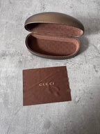 Gucci GG 1402/S Side Logo Sunglasses Grey Green Unisex