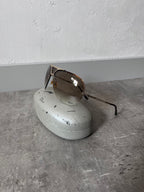 2000s Christian Dior 6LBUB 2 by John Galliano Oversized Sunglasses Gold Unisex
