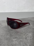 2005 Miu Miu Vintage Sunglasses Red Unisex