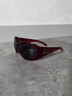 2005 Miu Miu Vintage Sunglasses Red Unisex