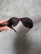 2005 Miu Miu Vintage Sunglasses Red Unisex