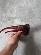 2005 Miu Miu Vintage Sunglasses Red Unisex