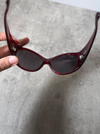2005 Miu Miu Vintage Sunglasses Red Unisex