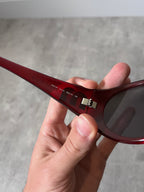 2005 Miu Miu Vintage Sunglasses Red Unisex