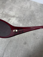 2005 Miu Miu Vintage Sunglasses Red Unisex