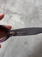 90s Fendi SL 7650 Vintage Narrow Sunglasses Purple Black Women