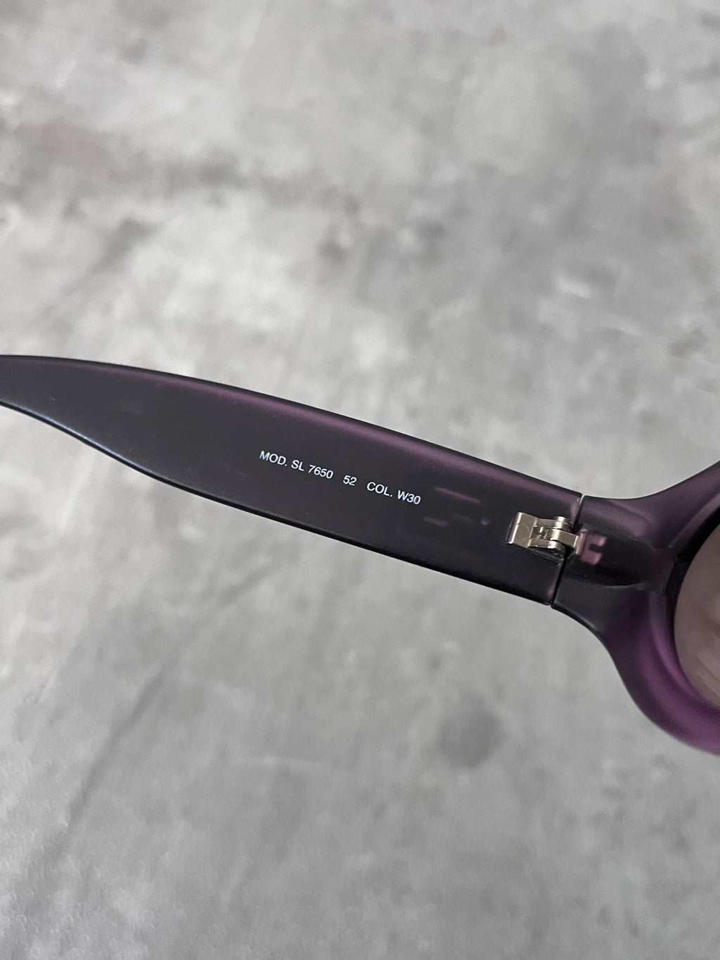 90s Fendi SL 7650 Vintage Narrow Sunglasses Purple Black Women