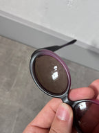 90s Fendi SL 7650 Vintage Narrow Sunglasses Purple Black Women