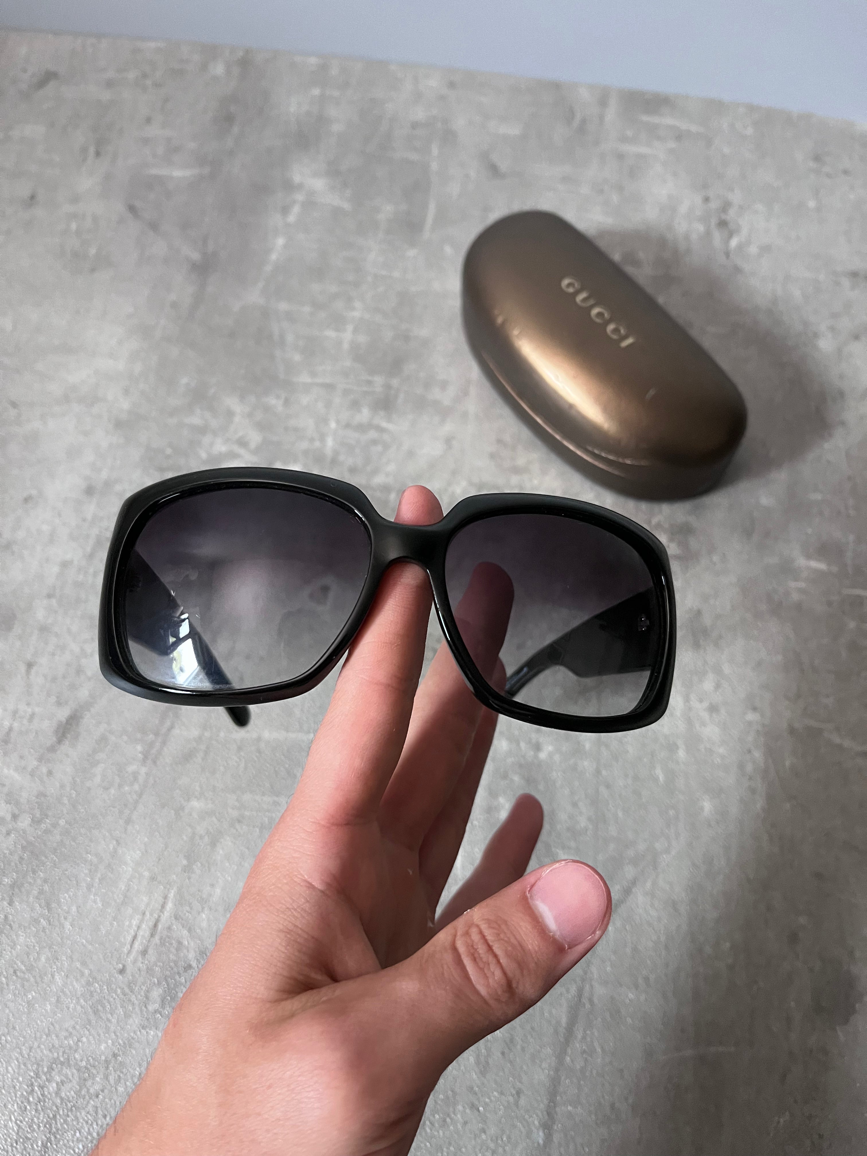 Gucci GG 3062/S Metal Link Frame Sunglasses Black Women