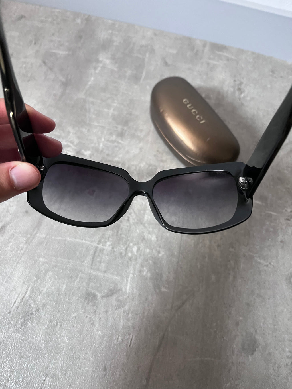 Gucci GG 3062/S Metal Link Frame Sunglasses Black Women