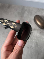 Gucci GG 3062/S Metal Link Frame Sunglasses Black Women