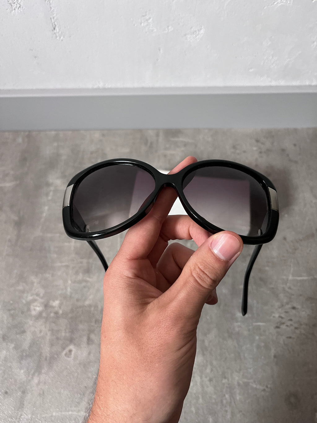 Dior Midnight Oversize Gradient Sunglasses Black Women