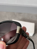 Dior Midnight Oversize Gradient Sunglasses Black Women