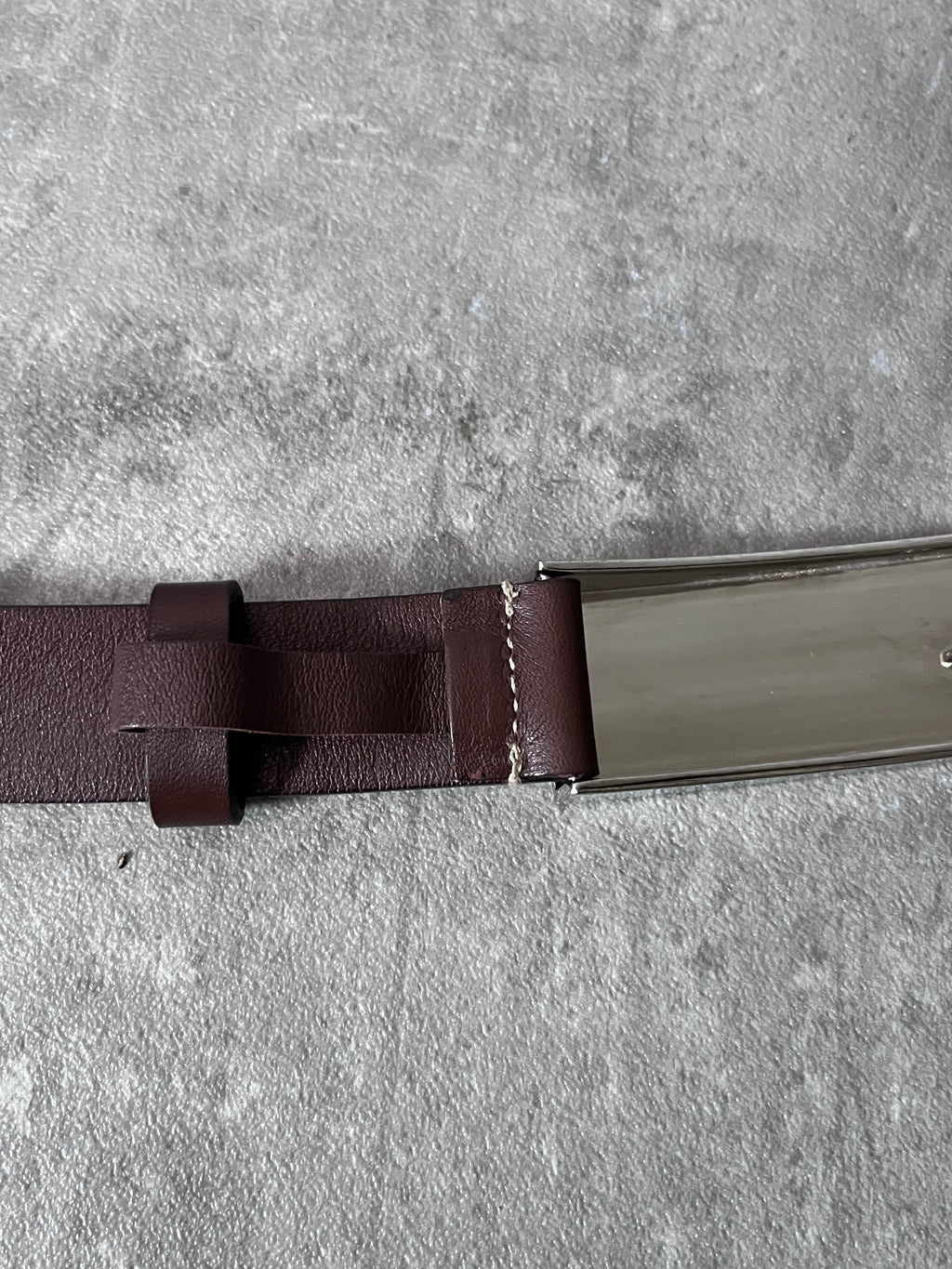 Miu Miu Vintage Big Logo Leather Belt Brown Yellow Women - 80