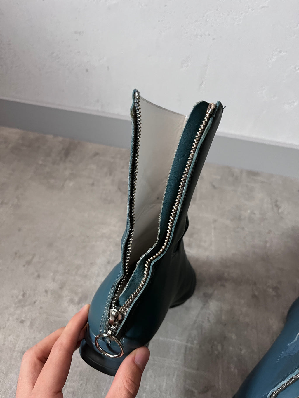 F/W 2020 Raf Simons Runner 2001 Heel Ankle Boots Blue Men - 40