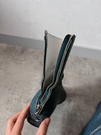F/W 2020 Raf Simons Runner 2001 Heel Ankle Boots Blue Men - 40