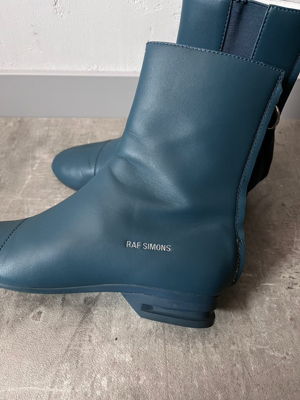 F/W 2020 Raf Simons Runner 2001 Heel Ankle Boots Blue Men - 40