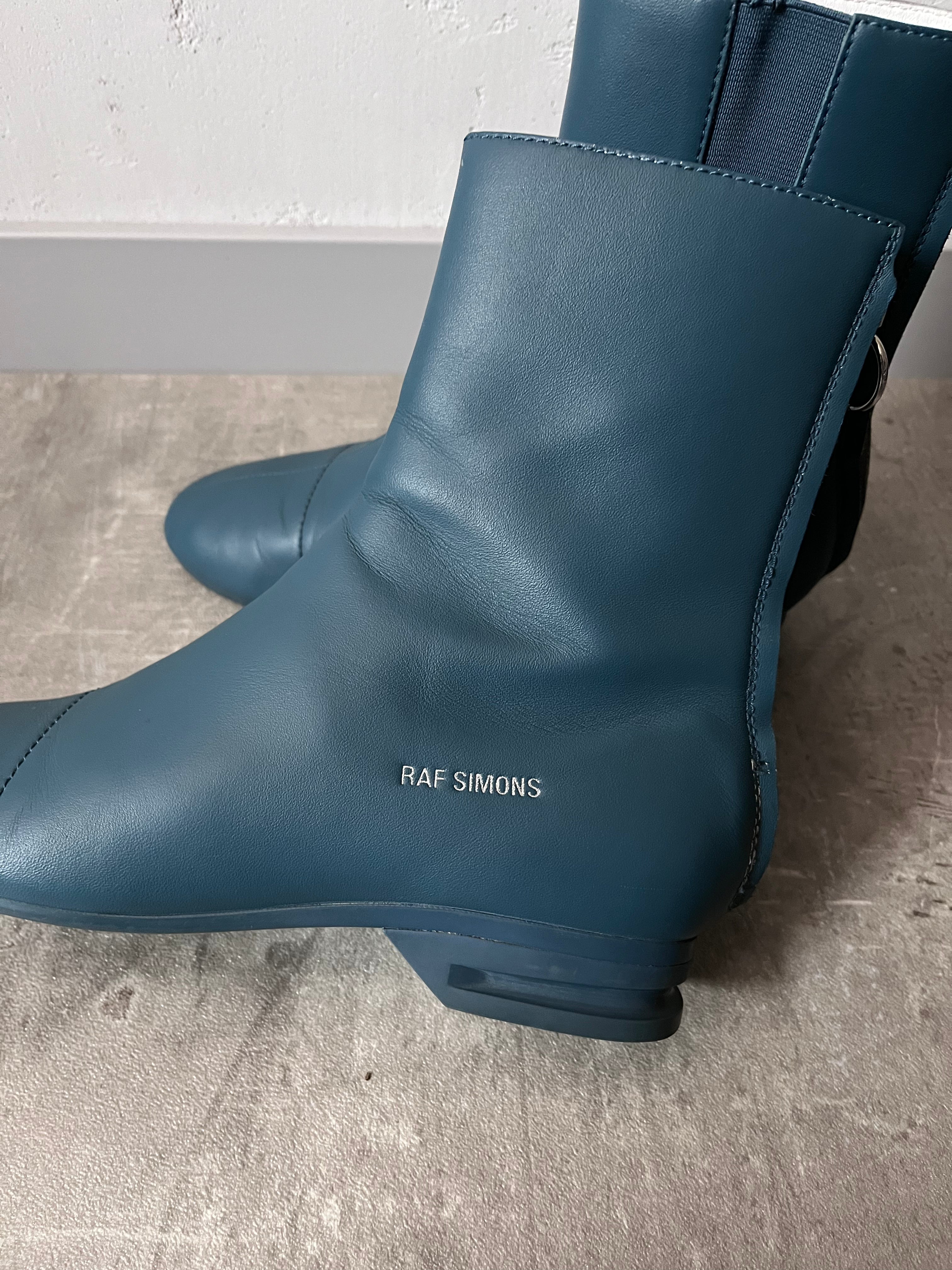 F/W 2020 Raf Simons Runner 2001 Heel Ankle Boots Blue Men - 40