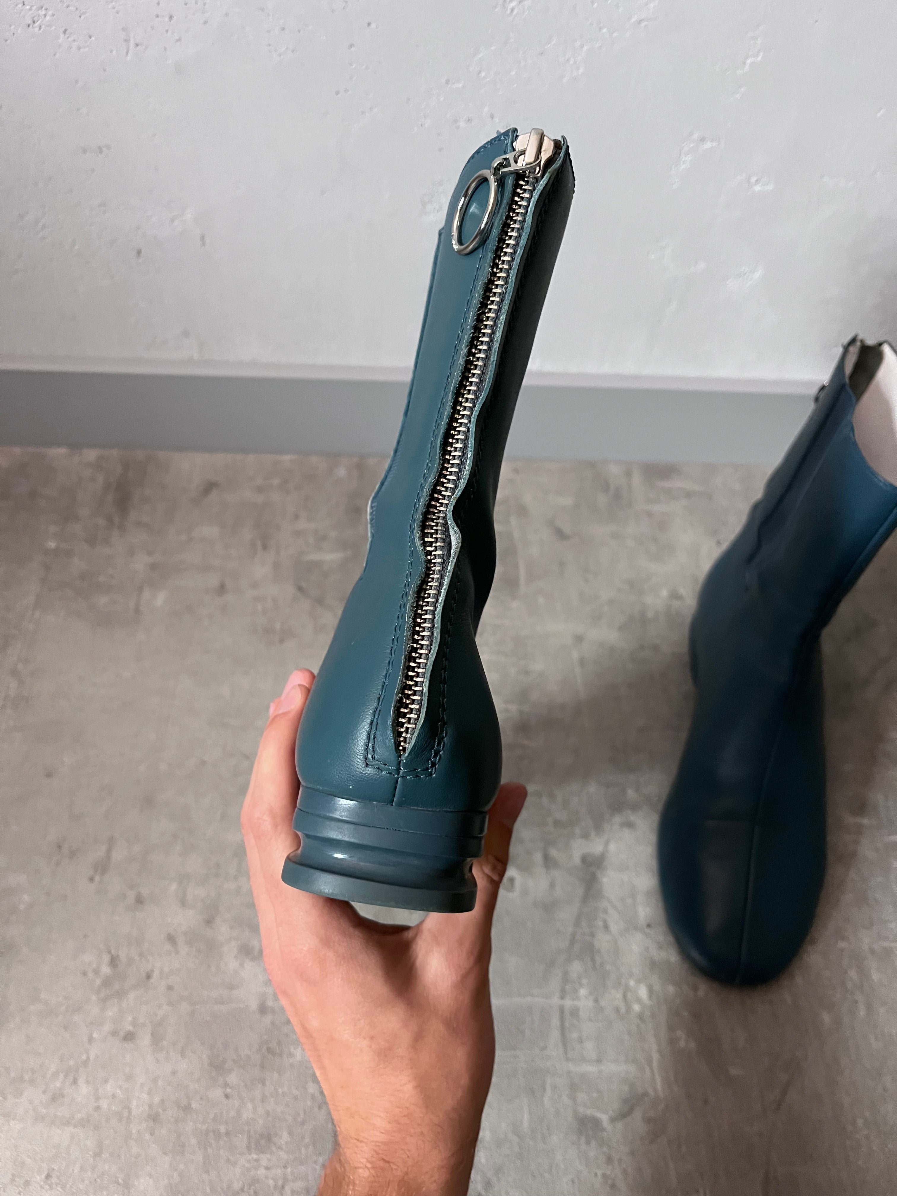 F/W 2020 Raf Simons Runner 2001 Heel Ankle Boots Blue Men - 40