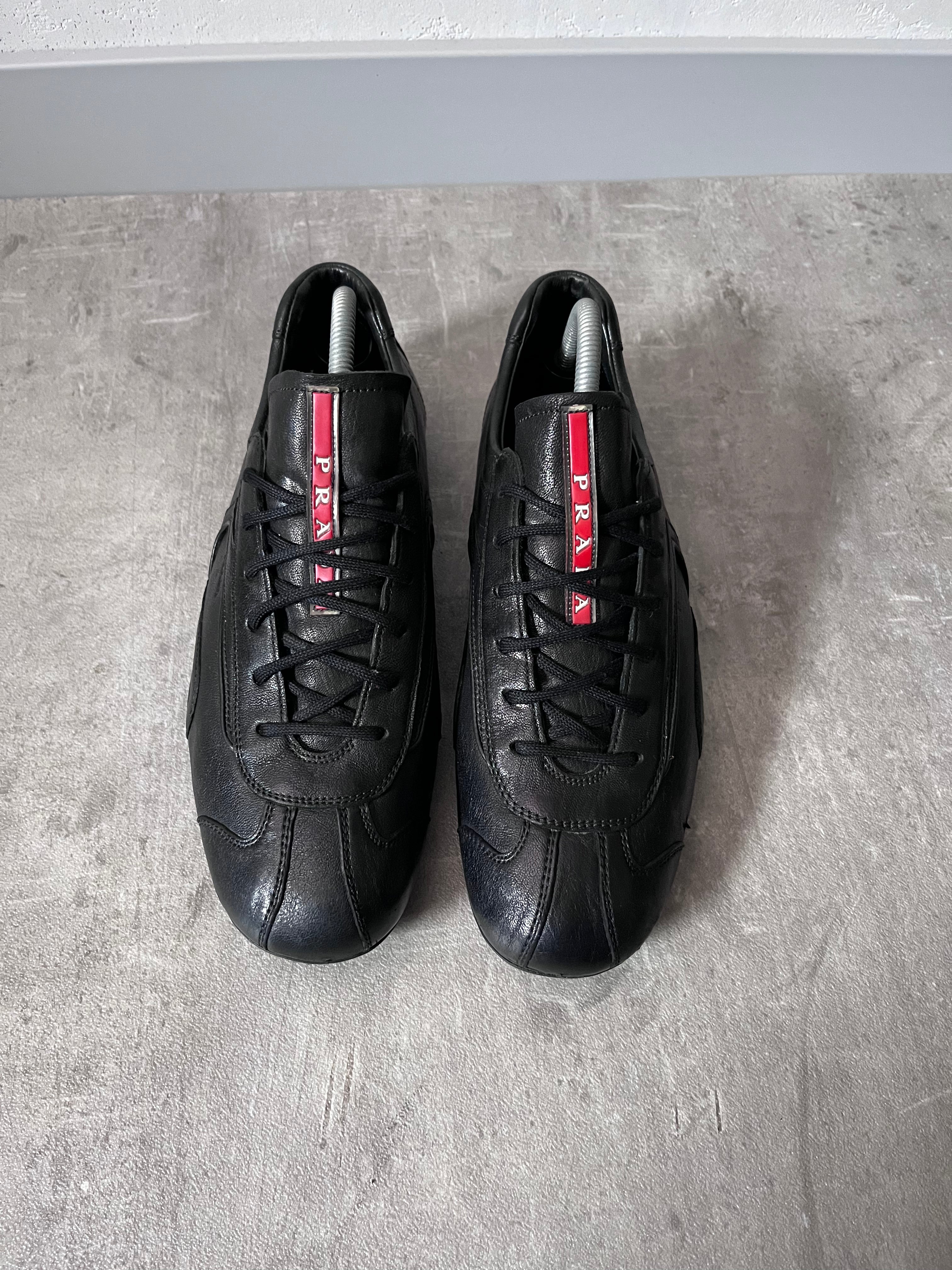 2000s Prada Sport Monte Carlo Leather Low Shoes Black Men - 41