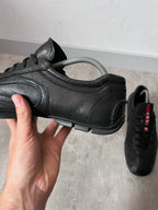 2000s Prada Sport Monte Carlo Leather Low Shoes Black Men - 41