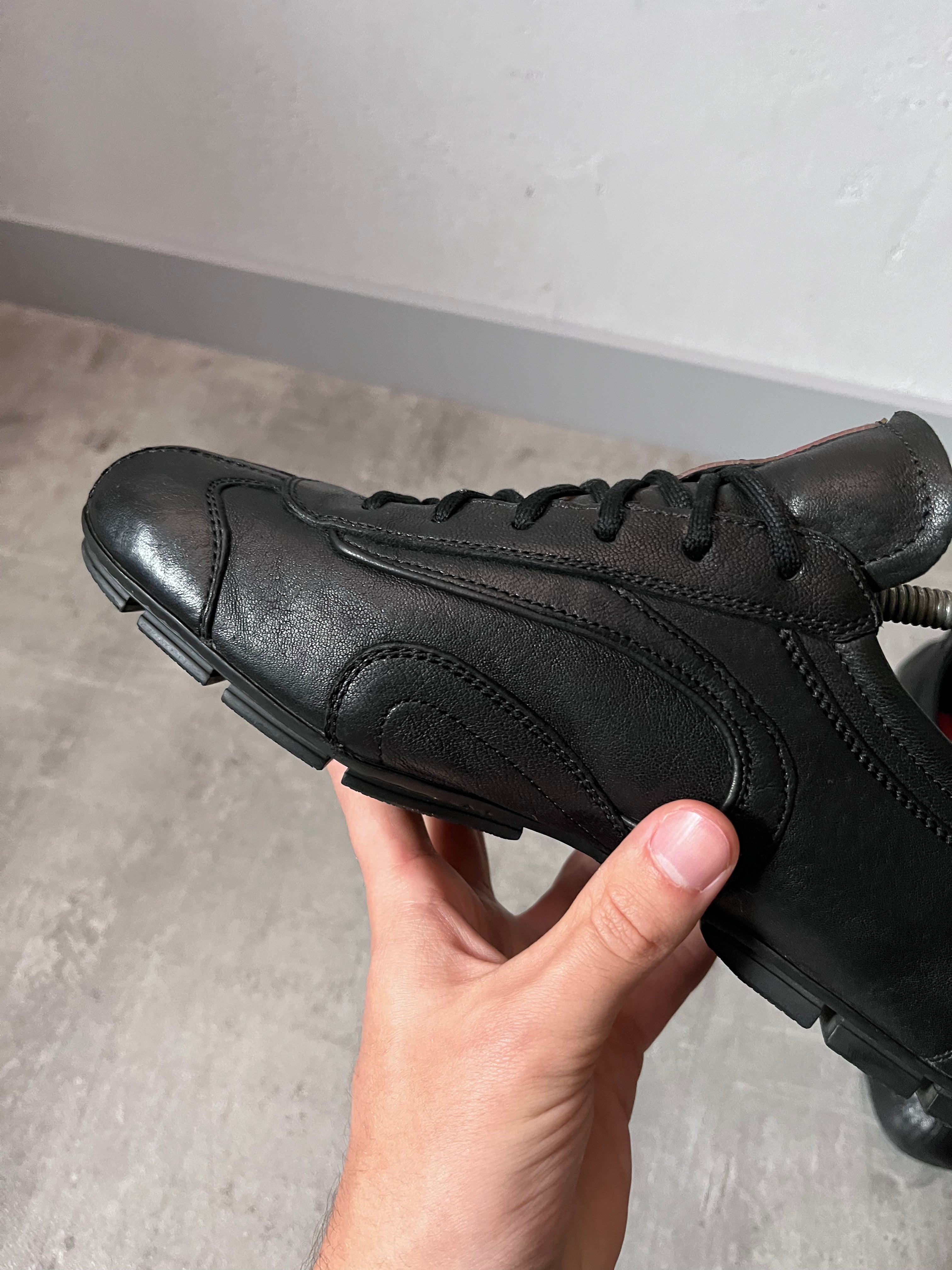 2000s Prada Sport Monte Carlo Leather Low Shoes Black Men - 41