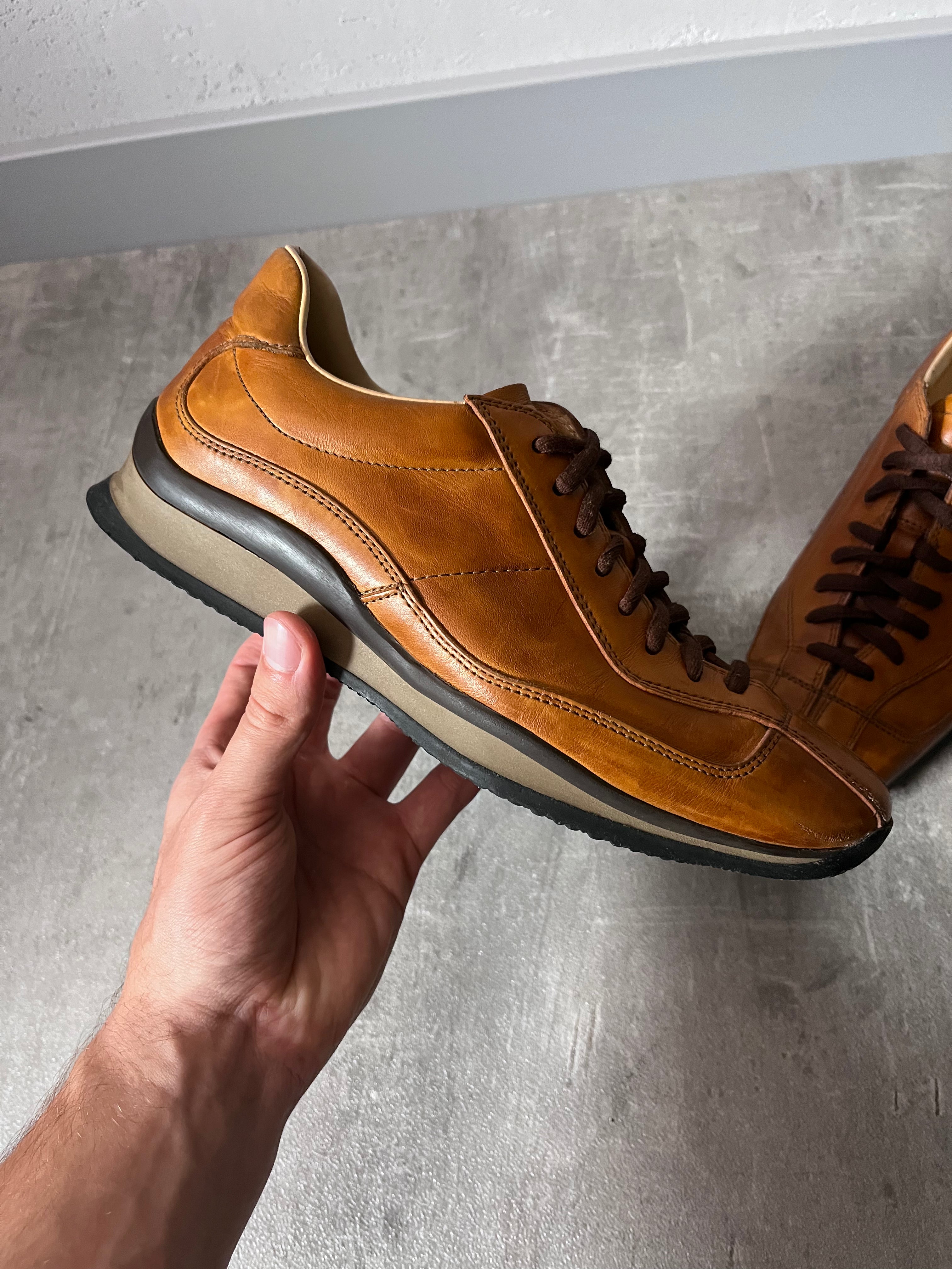 Prada Vintage Oxfords Leather Shoes Brown Women - 36