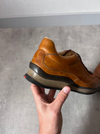Prada Vintage Oxfords Leather Shoes Brown Women - 36