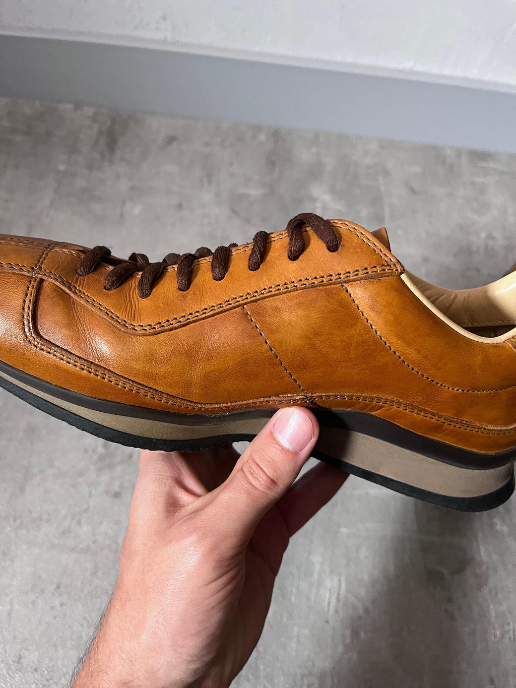 Prada Vintage Oxfords Leather Shoes Brown Women - 36