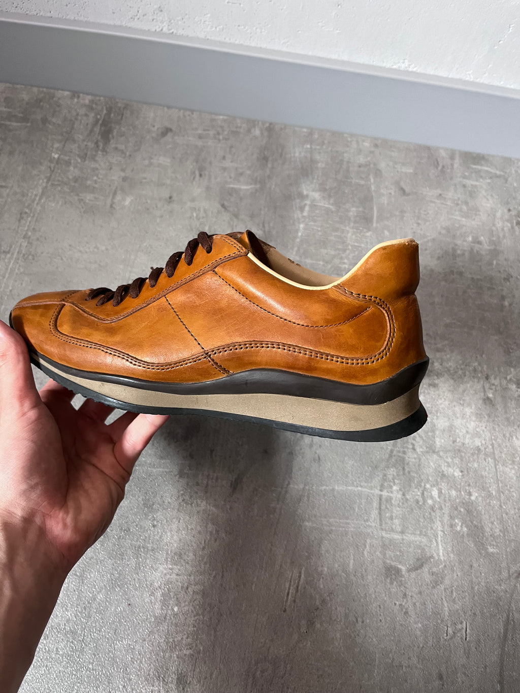 Prada Vintage Oxfords Leather Shoes Brown Women - 36