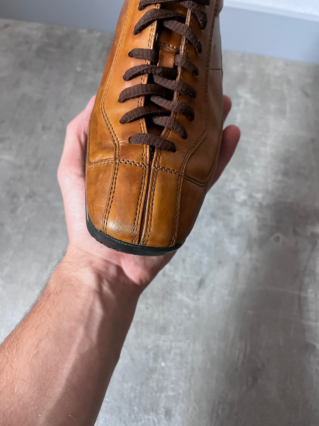 Prada Vintage Oxfords Leather Shoes Brown Women - 36