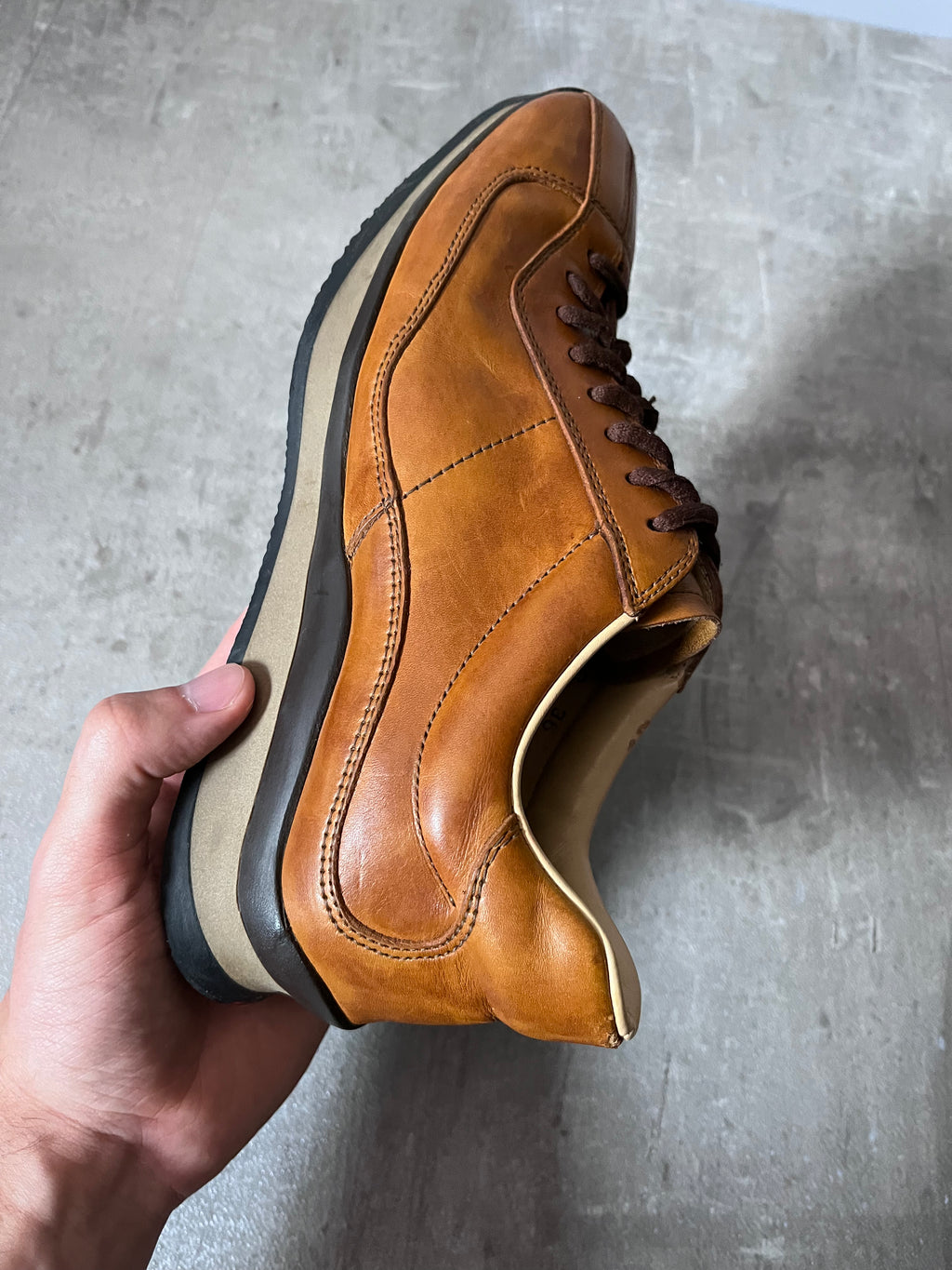Prada Vintage Oxfords Leather Shoes Brown Women - 36