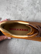 Prada Vintage Oxfords Leather Shoes Brown Women - 36