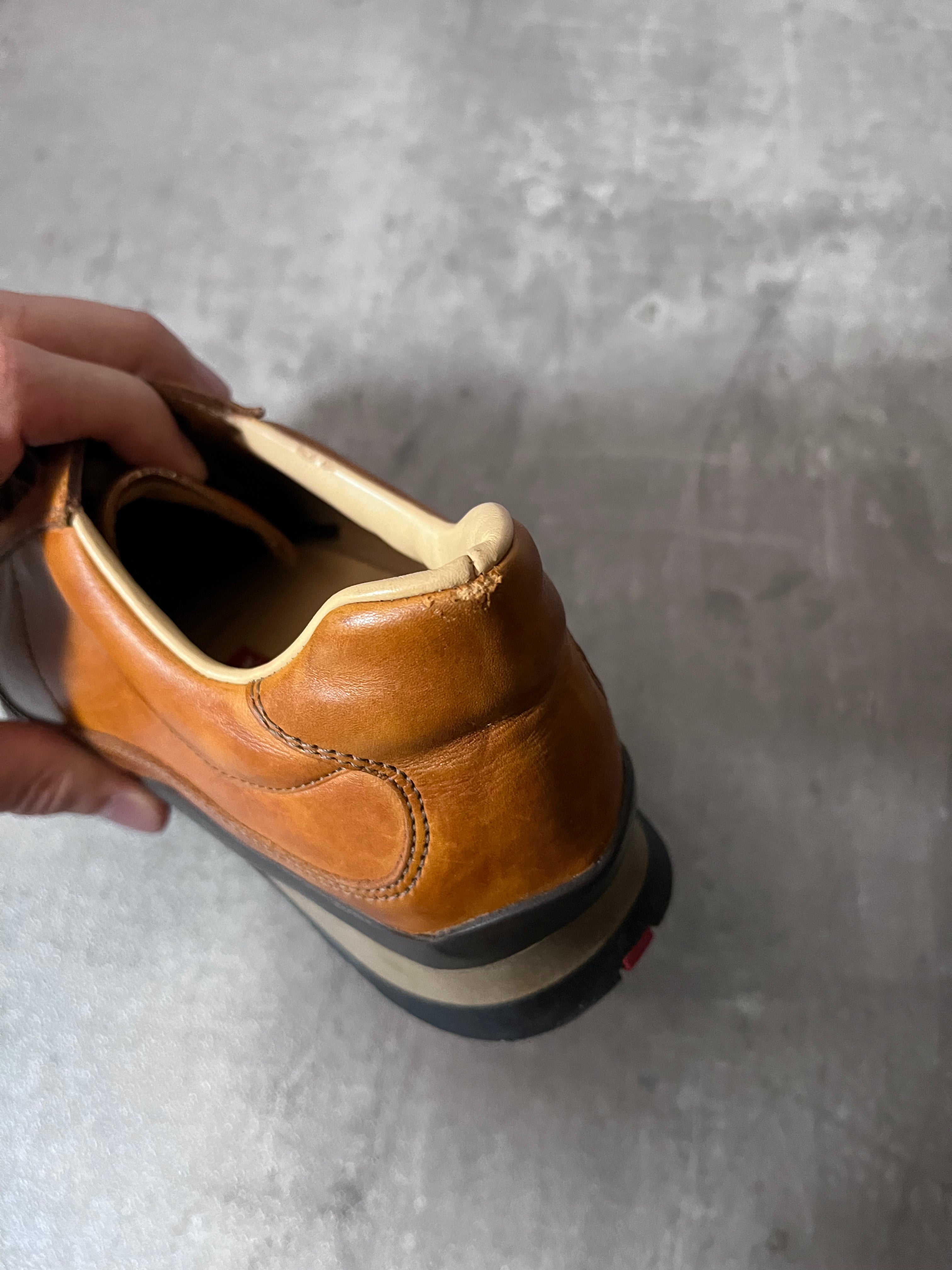 Prada Vintage Oxfords Leather Shoes Brown Women - 36
