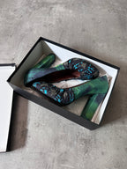 Dries Van Noten Ruched Pumps Heel Turquoise Green Women - 39