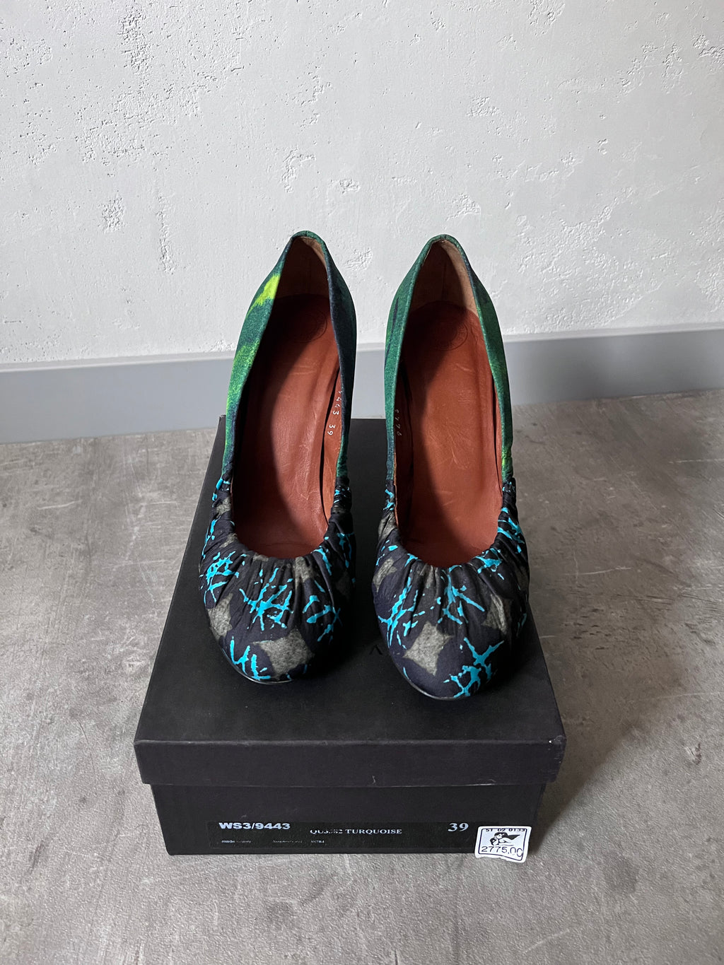 Dries Van Noten Ruched Pumps Heel Turquoise Green Women - 39
