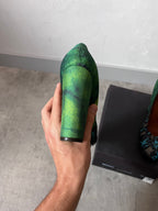 Dries Van Noten Ruched Pumps Heel Turquoise Green Women - 39
