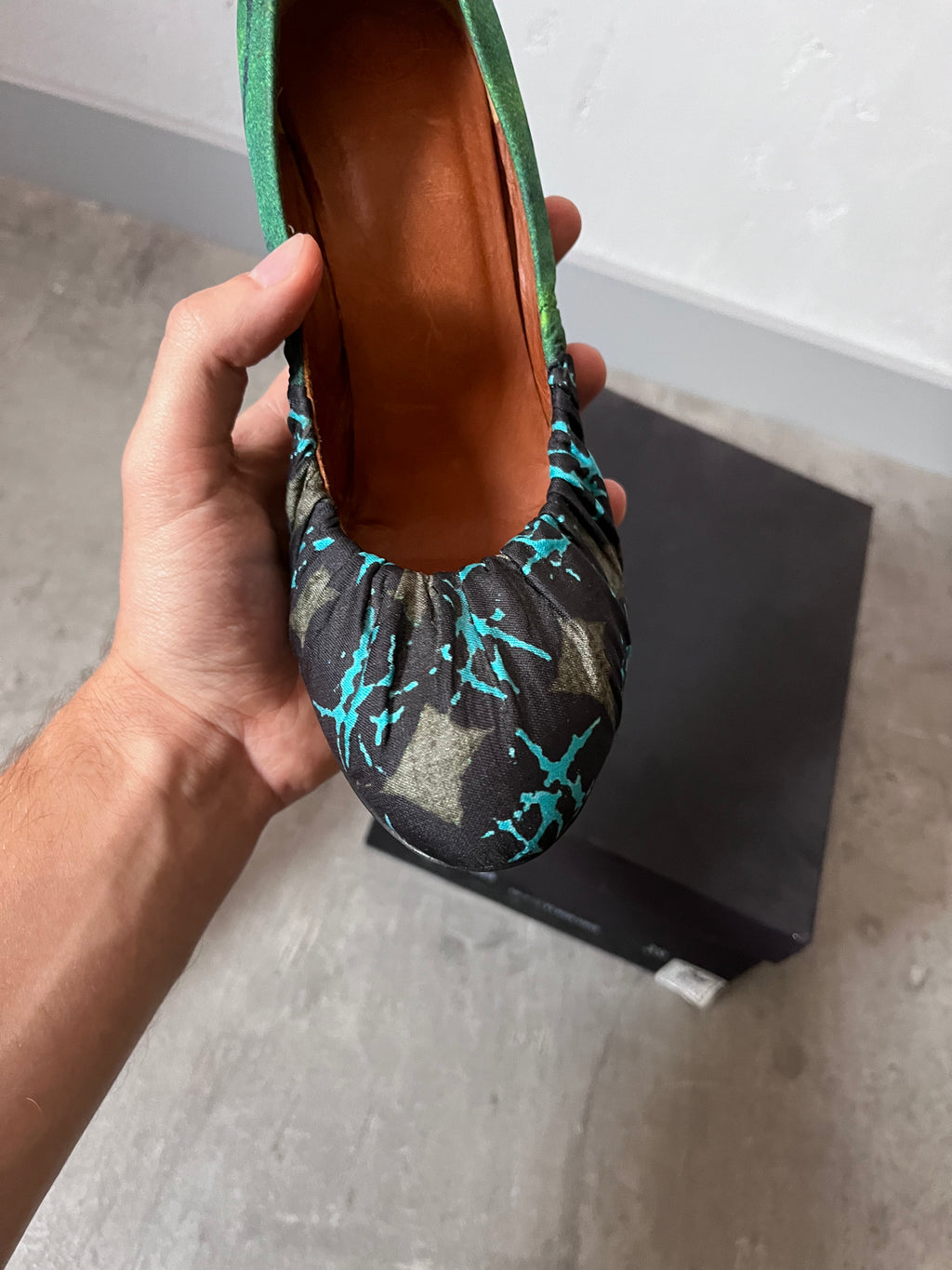 Dries Van Noten Ruched Pumps Heel Turquoise Green Women - 39