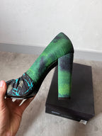 Dries Van Noten Ruched Pumps Heel Turquoise Green Women - 39