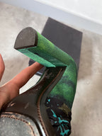 Dries Van Noten Ruched Pumps Heel Turquoise Green Women - 39
