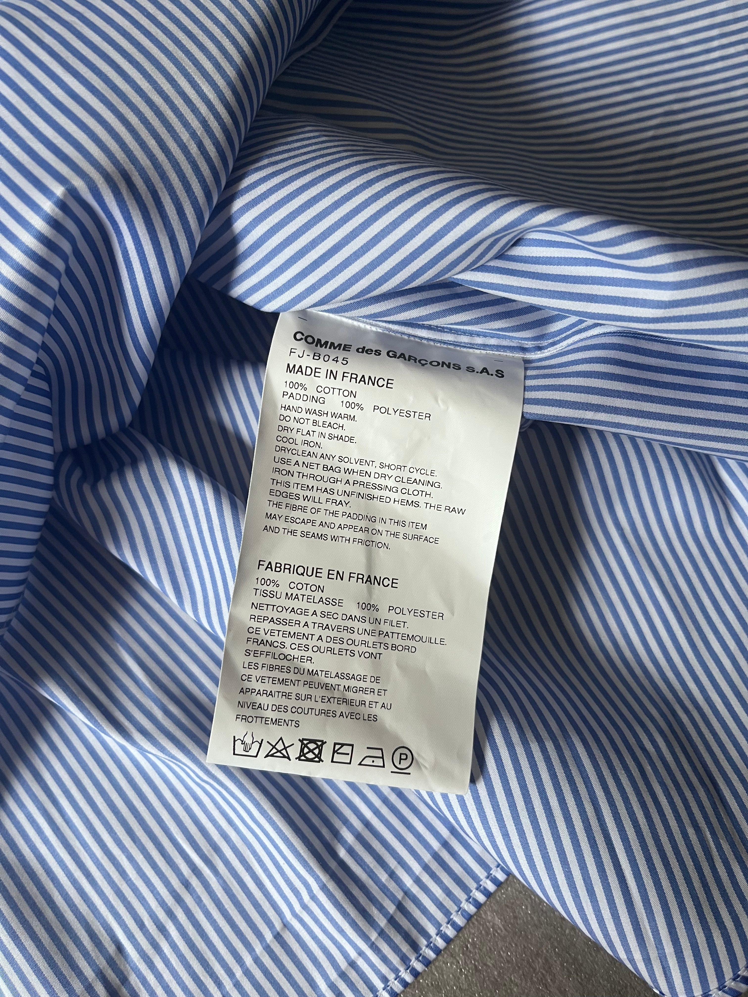 FW2022 Striped Shirt 3D Plush Teddy Bear Men - XL