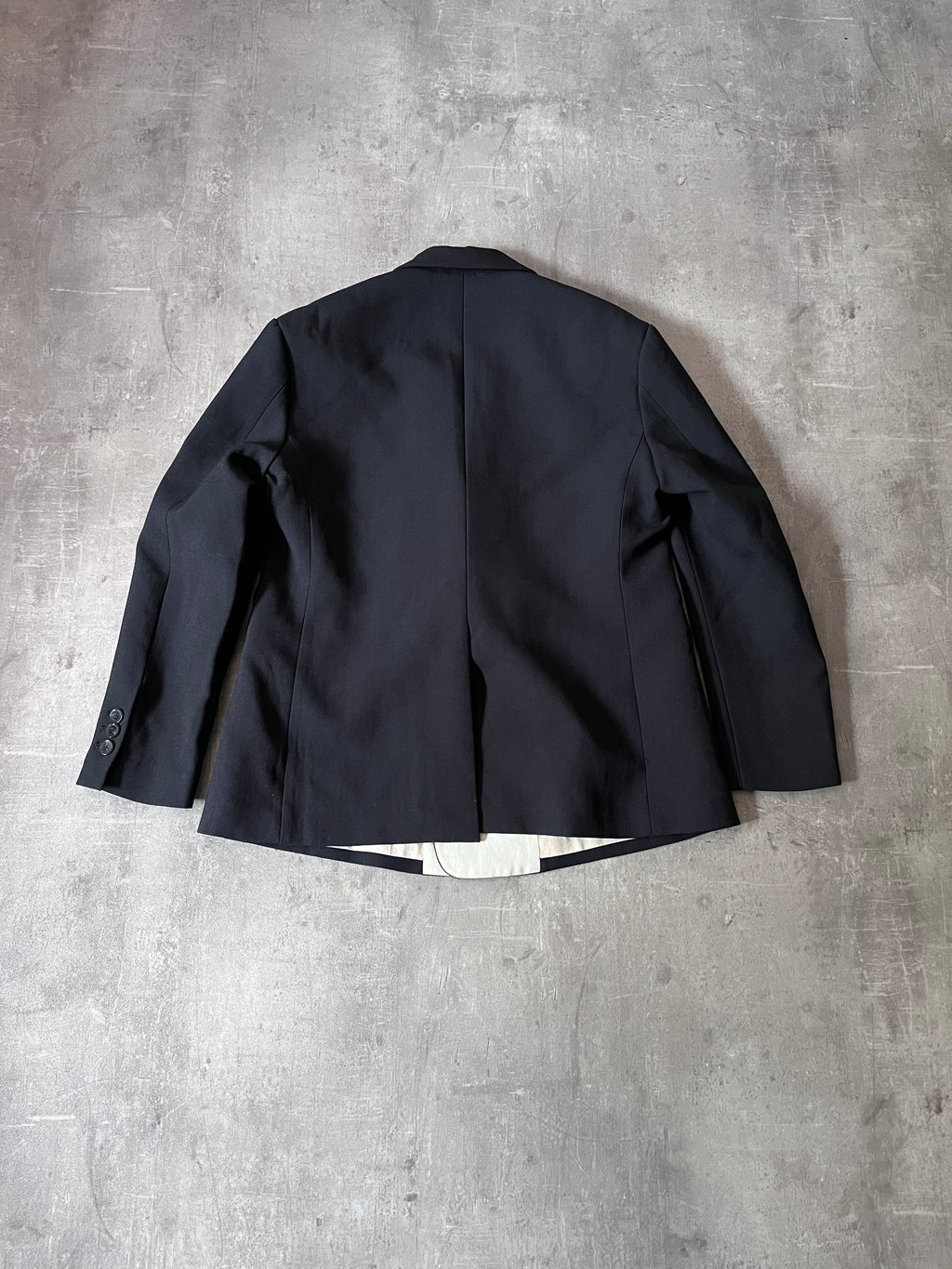 S/S 2020 Raf Simons Sword Collar Lapel Wool Blazer Jacket Black Men - S