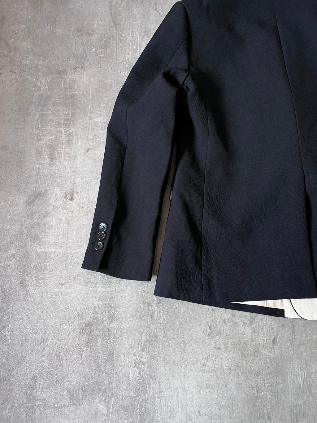 S/S 2020 Raf Simons Sword Collar Lapel Wool Blazer Jacket Black Men - S